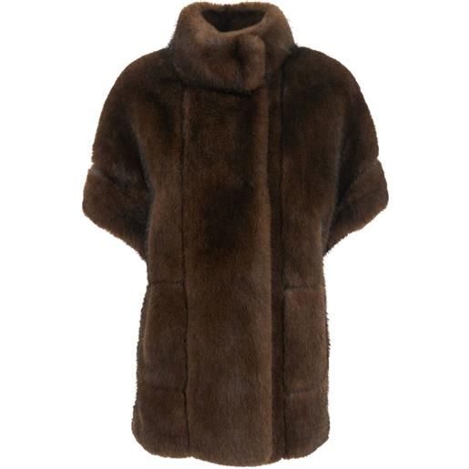 VALENTINI 1972 mantella in finta pelliccia - marrone