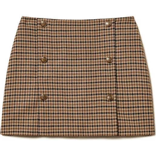 TWINSET minigonna a quadri - marrone