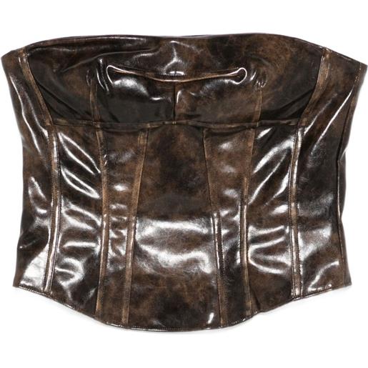 Patrizia Pepe corsetto con zip - marrone