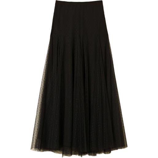 TWINSET gonna lunga a pois - nero