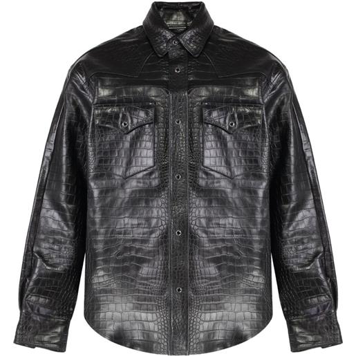 VETEMENTS giacca-camicia goffrata - nero