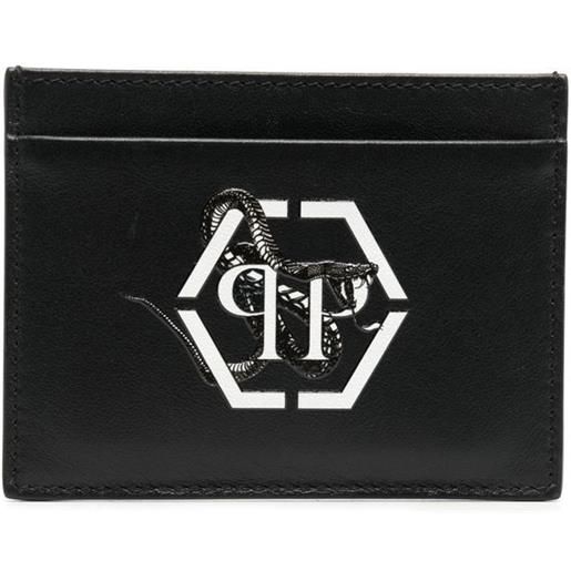 Philipp Plein portacarte french con stampa - nero