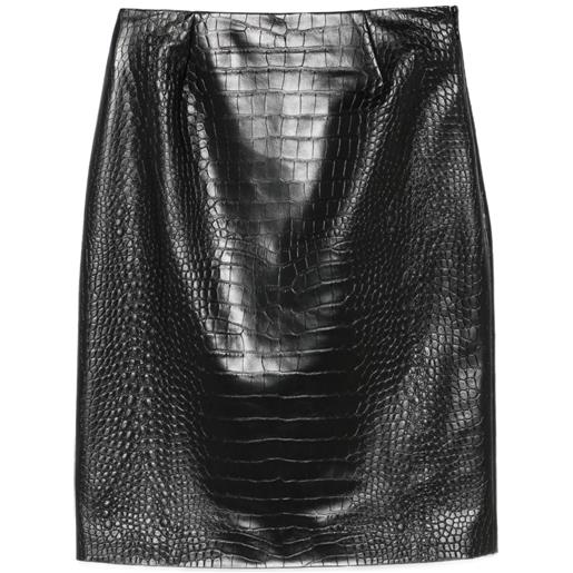 Giambattista Valli gonna effetto coccodrillo - nero