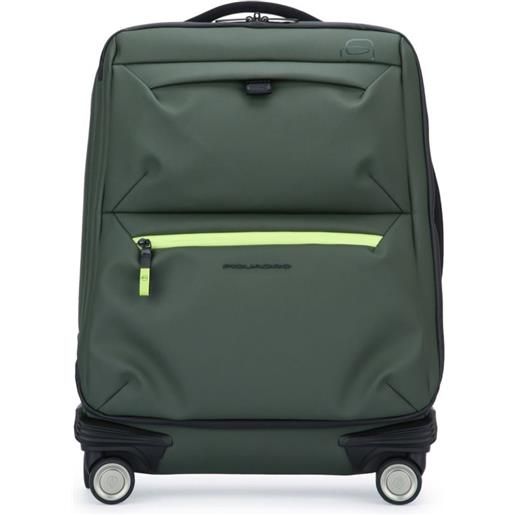 PIQUADRO trolley con stampa logo - verde