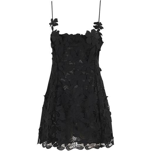 Blumarine abito corto a fiori - nero