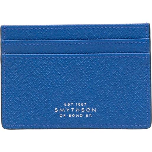 Smythson portacarte piatto - blu