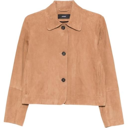 Arma giacca emy in pelle scamosciata - toni neutri