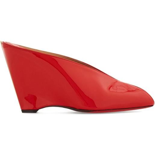 Ferragamo mules a punta aperta 90mm - rosso