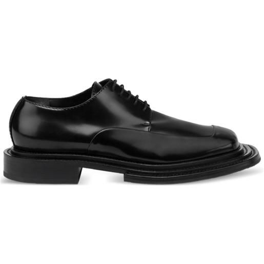 Moschino derby stringate in pelle - nero
