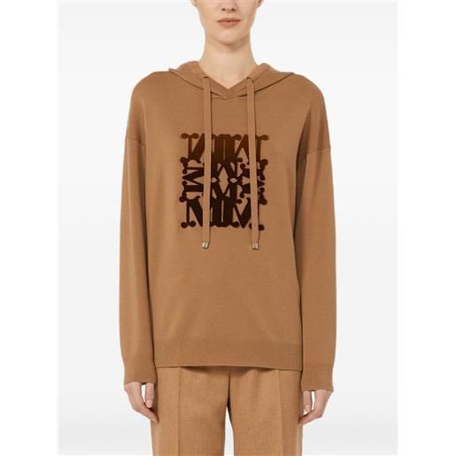 Max Mara felpa con cappuccio - marrone