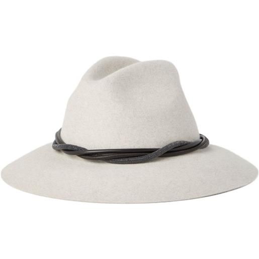 Brunello Cucinelli fedora in feltro - toni neutri