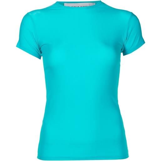 Gloria Coelho t-shirt aderente - blu
