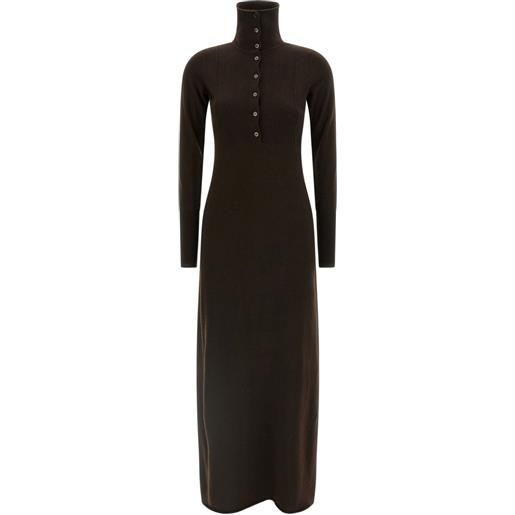 TOM FORD abito lungo a collo alto - marrone