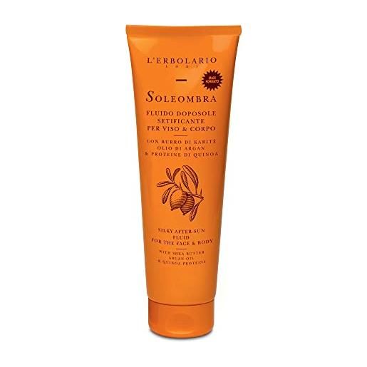 L'Erbolario, fluido doposole soleombra con burro di karité, olio di argan e proteine di quinoa, 300 ml