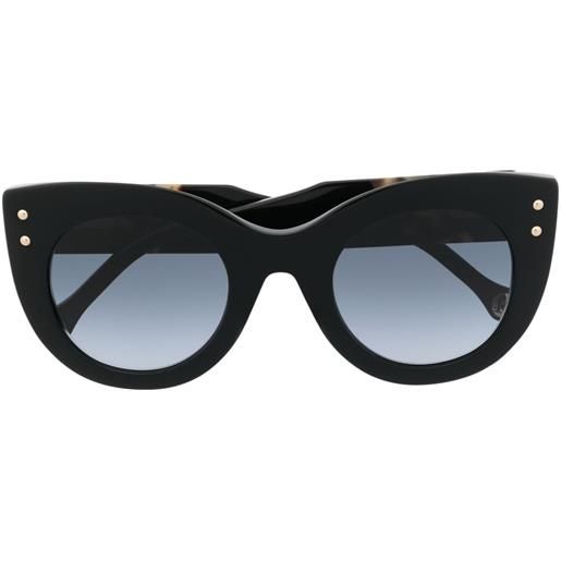 Carolina Herrera occhiali da sole cat-eye oversize - nero