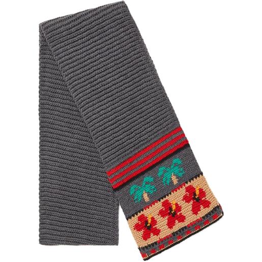 Alanui sciarpa hibiscus bloom - grigio