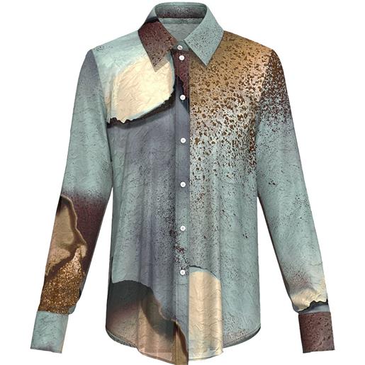 EMME MARELLA camicia in raso di chiffon stampato donna