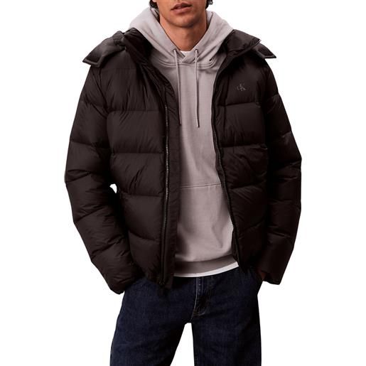 CALVIN KLEIN JEANS ls nylon zip off hood down puff piumino uomo