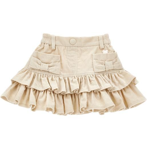 Monnalisa gonna velluto con fiocchi