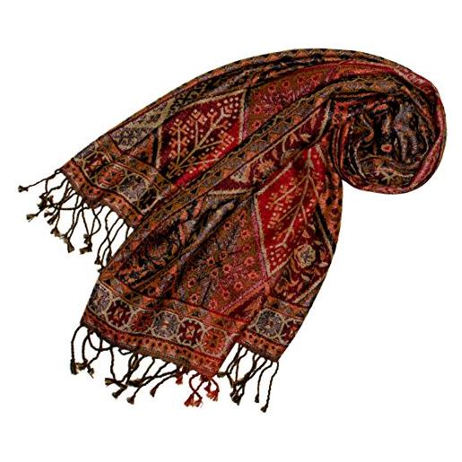 LORENZO CANA - pashmina - paisley - donna marrone bronzo