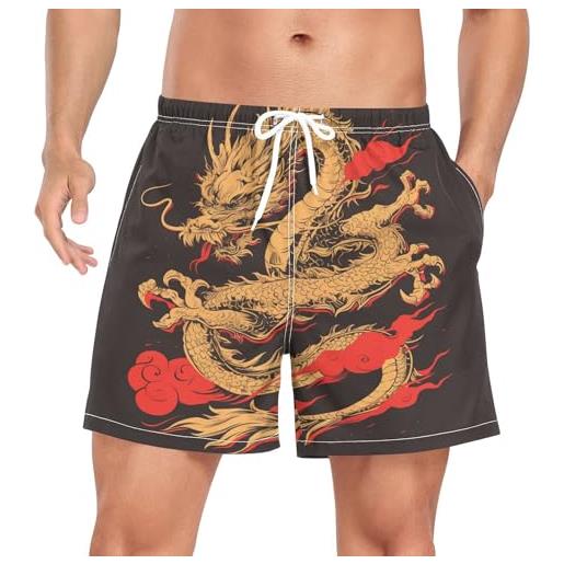 ZDSUHYIW Pantaloncini Da Spiaggia Da Uomo, Ad Asciugatura Rapida, Estivi, Con Elastico, Costume Da Bagno Hawaiano, Per Uomo, Per Il Nuoto Alla Moda, Per Il Tempo Libero, Grigio., XL - Foto 2