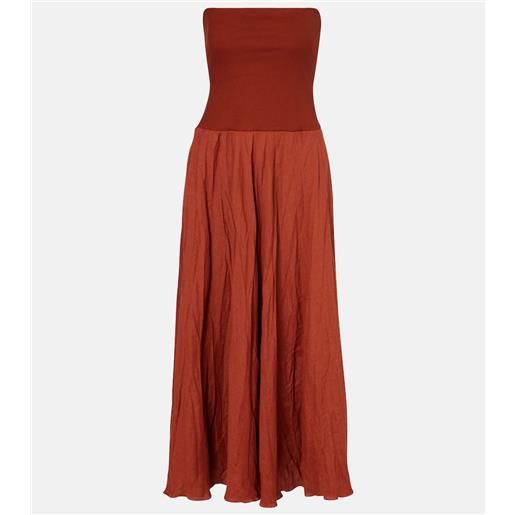 Johanna Ortiz abito lungo light and sound in misto lino