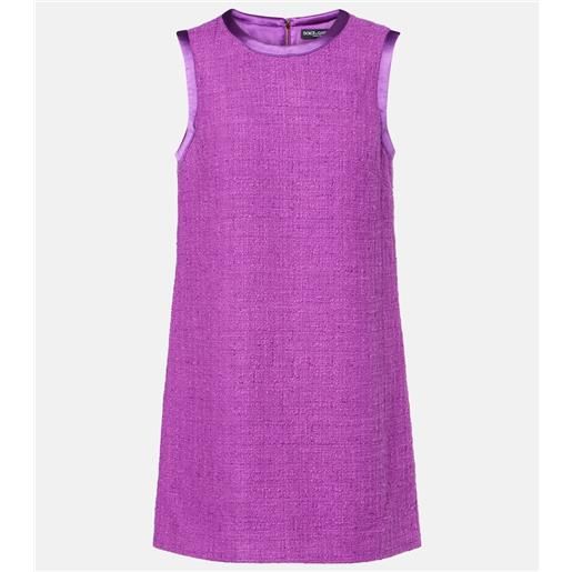 Dolce&Gabbana abito corto in misto cotone e seta