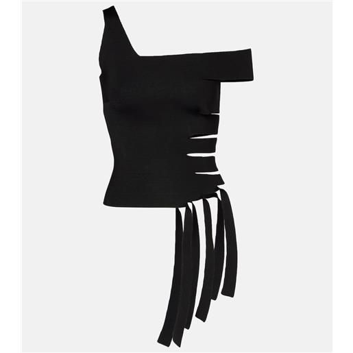 Mugler top asimmetrico con cut-out