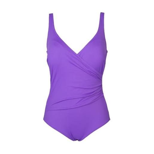 RAGNO costume intero donna incrociato mare o piscina coppa preformata articolo dn23h3, a35 prism violet, 4 - quarta