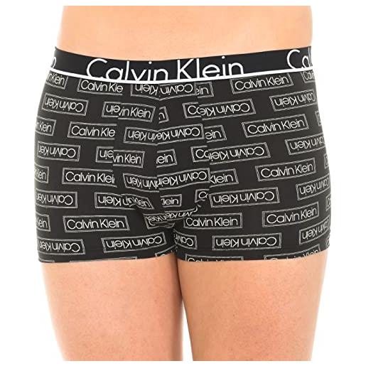 Calvin Klein boxer uomo underwear ck articolo nu8638a trunk shorty, 3qf label logo print black, s