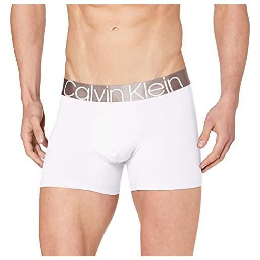 Calvin Klein low rise trunk 3pk boxer, bianco (100 white), xl (pacco da 3) uomo