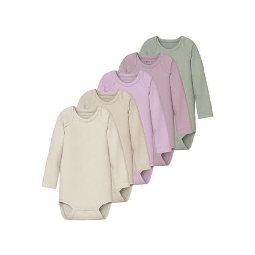 Name it baby nbnbody 5p ls solid rib, winsome orchid, numeric_98 unisex-adulto