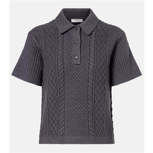 JW Anderson polo in misto lana e cotone a trecce