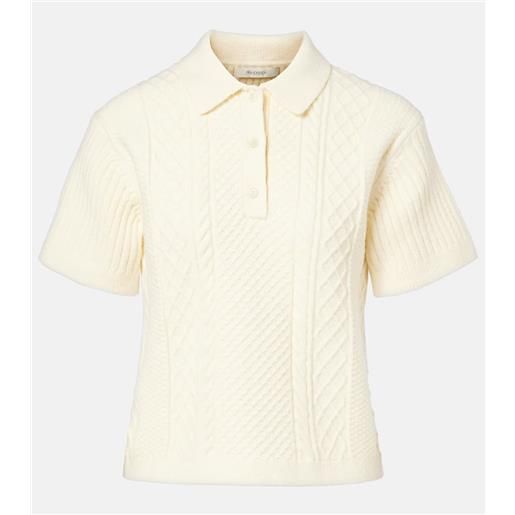 JW Anderson polo in misto lana e cotone a trecce