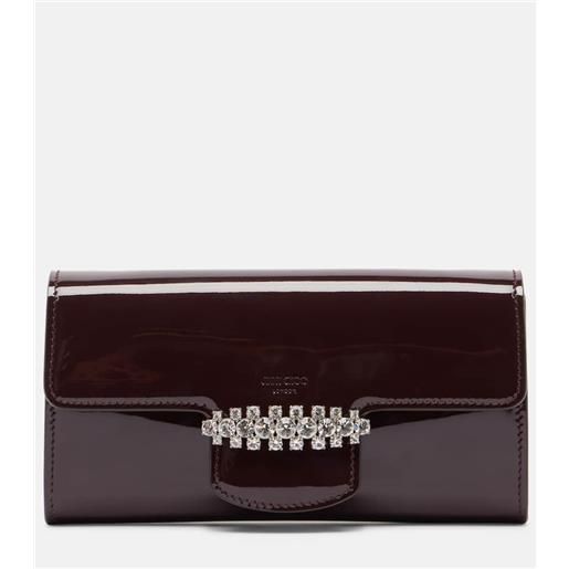 Jimmy Choo portafoglio bing in vernice con tracolla