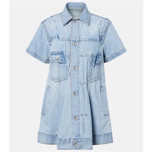 Sacai abito corto di jeans