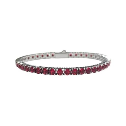 Set 2 Bracciali Tennis Donna In Acciaio Inox Con Zirconi - Oro E Argento, 18 Cm - 5