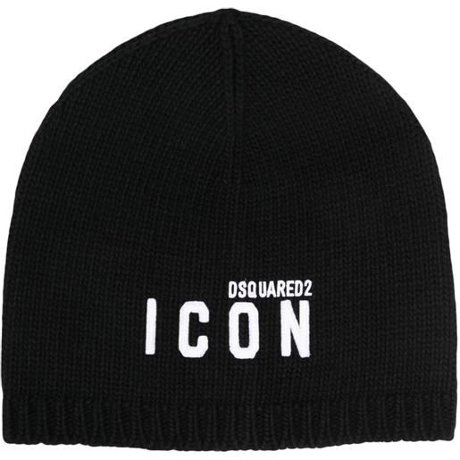 DSQUARED2 berretto con ricamo - nero