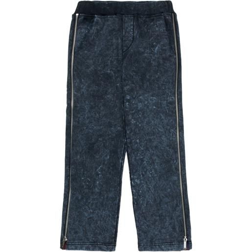 DSQUARED2 KIDS pantaloni con effetto candeggiato - nero