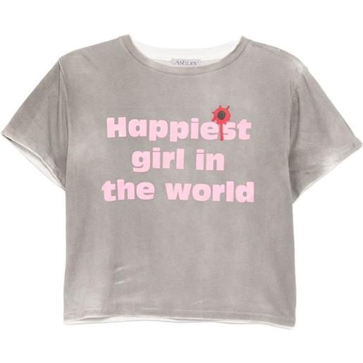 Ashley Williams t-shirt happy - grigio