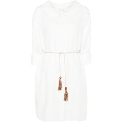 LIU JO abito corto a righe - bianco