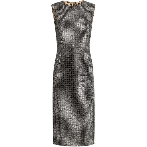 Dolce & Gabbana abito midi smanicato - nero