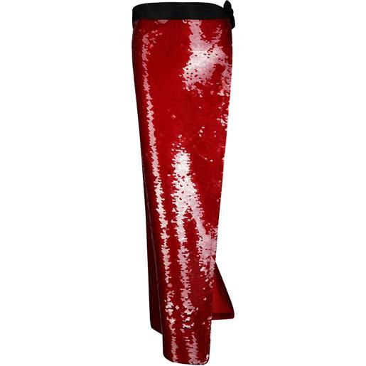 Maria Calderara minigonna con paillettes - rosso