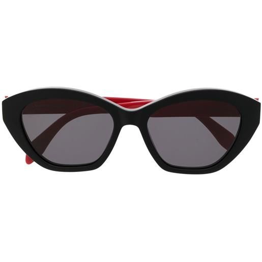 Alexander McQueen Eyewear occhiali da sole cat-eye - nero