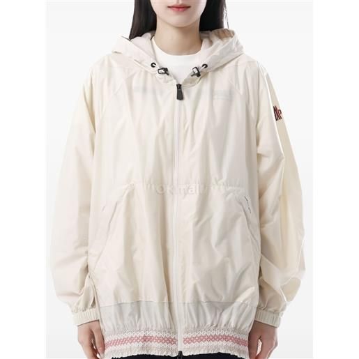 Moncler Grenoble impermeabile con decorazione - toni neutri