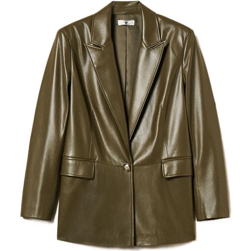 TWINSET blazer con bottone singolo - verde