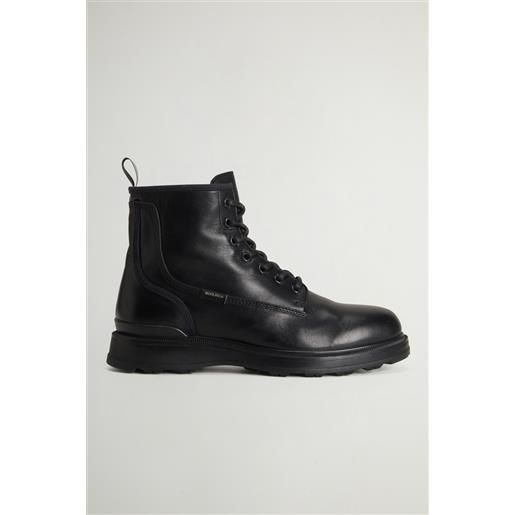 Woolrich uomo anfibi grove in pelle nero taglia 39