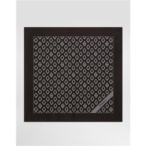 Dolce & Gabbana pochette in twill con microdisegni e logo