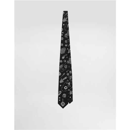 Dolce & Gabbana cravatta in seta stampa gioielli