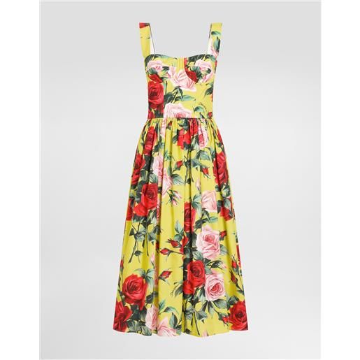 Dolce & Gabbana abito bustier stampa bouquet